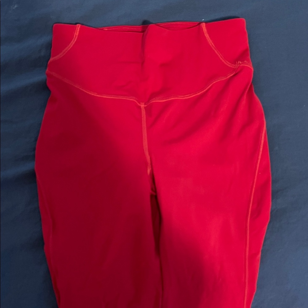 Lululemon red leggings 29in long size 4